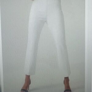 SPANX White Straight Leg Pants with Silver Lining Technology